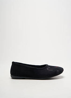 Chaussons/pantoufles bout rond talon plat jusqu'à 3cm noir LA VAGUE femme