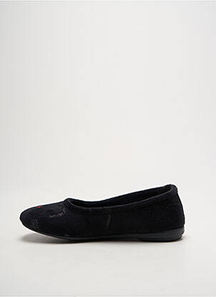 Chaussons/pantoufles bout rond talon plat jusqu'à 3cm noir LA VAGUE femme