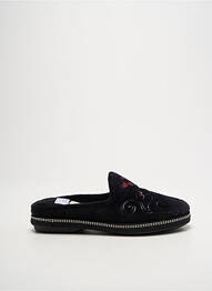 Chaussons/pantoufles tissage velours talon plat jusqu'à 3cm noir LA VAGUE femme