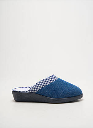 Chaussons/pantoufles impression talon plat jusqu'à 3cm bleu LA VAGUE femme