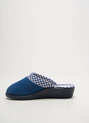 Chaussons/pantoufles impression talon plat jusqu'à 3cm bleu LA VAGUE femme