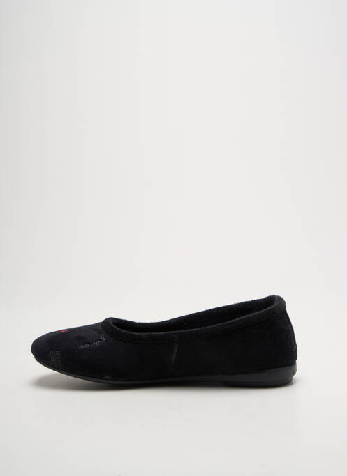 Chaussons/pantoufles bout rond talon plat jusqu'à 3cm noir LA VAGUE femme