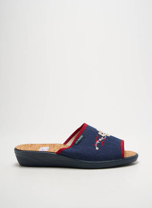Chaussons/pantoufles talon plat jusqu'à 3cm bleu LA VAGUE femme