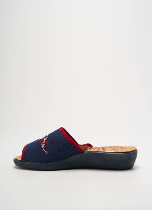 Chaussons/pantoufles talon plat jusqu'à 3cm bleu LA VAGUE femme