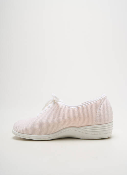 Chaussons/pantoufles fermeture lacets talon plat jusqu'à 3cm rose LA VAGUE femme