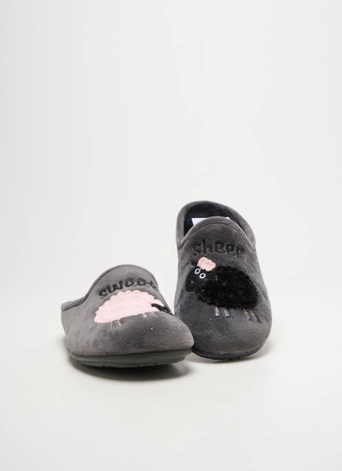 Chaussons/Pantoufles gris LA VAGUE femme
