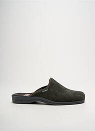 Chaussons/pantoufles tissage velours bout rond vert LA VAGUE homme