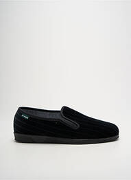 Chaussons/pantoufles tissage velours bout rond noir LA VAGUE homme