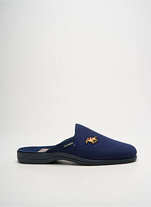 Chaussons/pantoufles bout rond bout rond bleu LA VAGUE homme