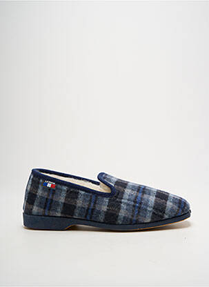 Chaussons/pantoufles bout rond bout rond bleu LA VAGUE homme