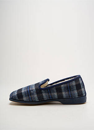 Chaussons/pantoufles bout rond bout rond bleu LA VAGUE homme