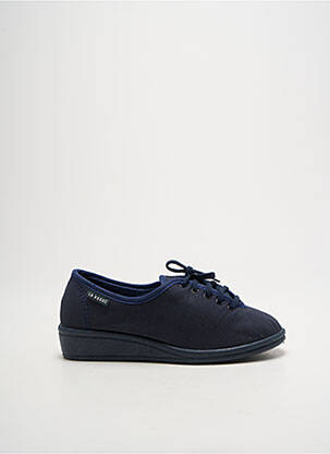 Chaussons/pantoufles fermeture lacets talon plat jusqu'à 3cm bleu LA VAGUE femme