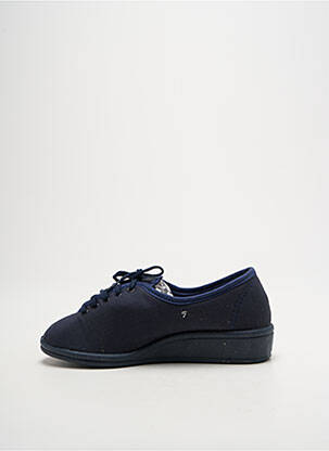 Chaussons/pantoufles fermeture lacets talon plat jusqu'à 3cm bleu LA VAGUE femme