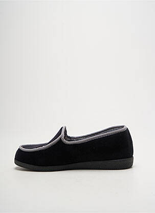 Chaussons/pantoufles tissage velours talon plat jusqu'à 3cm noir LA VAGUE femme
