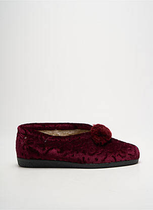 Chaussons/pantoufles tissage velours talon plat jusqu'à 3cm violet LA VAGUE femme