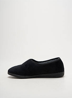 Chaussons/pantoufles tissage velours talon plat jusqu'à 3cm noir LA VAGUE femme