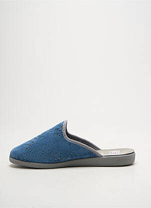 Chaussons/pantoufles bout rond talon plat jusqu'à 3cm bleu LA VAGUE femme