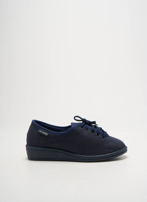 Chaussons/pantoufles fermeture lacets talon plat jusqu'à 3cm bleu LA VAGUE femme