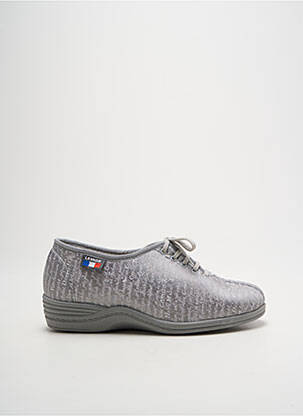 Chaussons/pantoufles fermeture lacets talon plat jusqu'à 3cm argent LA VAGUE femme