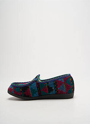 Chaussons/pantoufles bout rond talon plat jusqu'à 3cm bleu LA VAGUE femme
