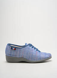 Chaussons/pantoufles fermeture lacets talon plat jusqu'à 3cm bleu LA VAGUE femme
