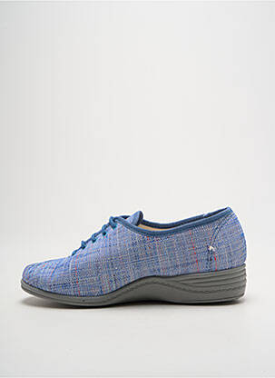Chaussons/pantoufles fermeture lacets talon plat jusqu'à 3cm bleu LA VAGUE femme