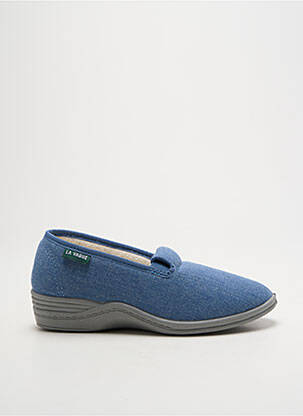 Chaussons/pantoufles bout rond talon plat jusqu'à 3cm bleu LA VAGUE femme