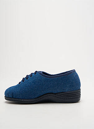 Chaussons/pantoufles fermeture lacets talon plat jusqu'à 3cm bleu LA VAGUE femme