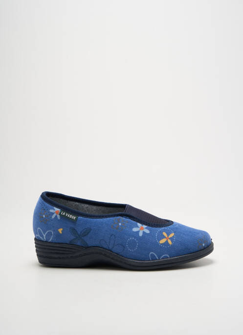 Chaussons/pantoufles bout rond talon plat jusqu'à 3cm bleu LA VAGUE femme