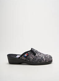 Chaussons/pantoufles tissage satiné talon de 4 à 6cm argent LA VAGUE femme
