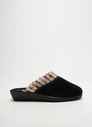 Chaussons/pantoufles bout rond talon de 4 à 6cm noir LA VAGUE femme