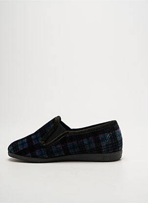Chaussons/pantoufles tissage velours talon plat jusqu'à 3cm bleu LA VAGUE femme