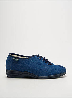 Chaussons/pantoufles fermeture lacets talon plat jusqu'à 3cm bleu LA VAGUE femme