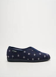 Chaussons/pantoufles bout rond talon plat jusqu'à 3cm bleu LA VAGUE femme