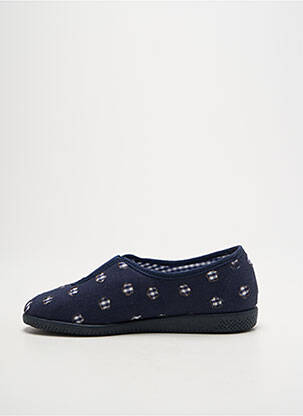 Chaussons/pantoufles bout rond talon plat jusqu'à 3cm bleu LA VAGUE femme