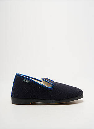 Chaussons/pantoufles bout rond talon plat jusqu'à 3cm bleu LA VAGUE femme