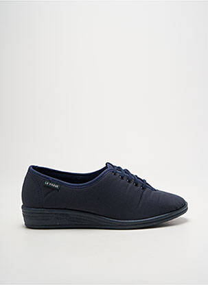 Chaussons/pantoufles fermeture lacets talon plat jusqu'à 3cm bleu LA VAGUE femme