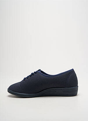 Chaussons/pantoufles fermeture lacets talon plat jusqu'à 3cm bleu LA VAGUE femme