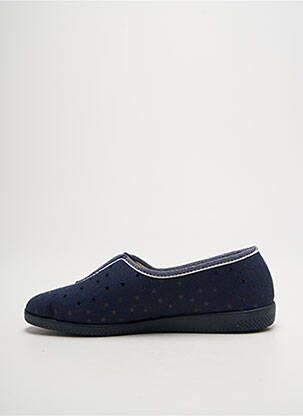 Chaussons/pantoufles bout rond talon plat jusqu'à 3cm bleu LA VAGUE femme