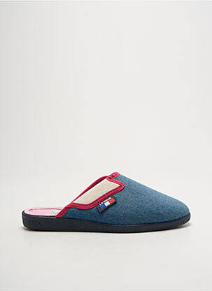 Chaussons/pantoufles bout rond talon plat jusqu'à 3cm bleu LA VAGUE femme