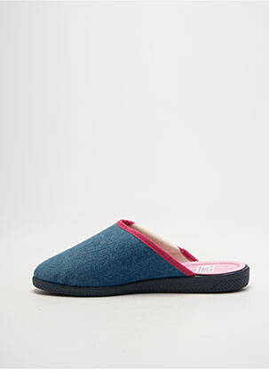 Chaussons/pantoufles bout rond talon plat jusqu'à 3cm bleu LA VAGUE femme