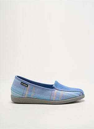 Chaussons/pantoufles bout rond talon plat jusqu'à 3cm bleu LA VAGUE femme