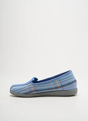 Chaussons/pantoufles bout rond talon plat jusqu'à 3cm bleu LA VAGUE femme