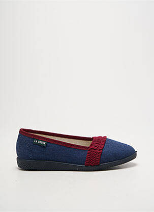 Chaussons/pantoufles bout rond talon plat jusqu'à 3cm bleu LA VAGUE femme