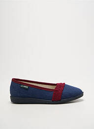 Chaussons/pantoufles bout rond talon plat jusqu'à 3cm bleu LA VAGUE femme