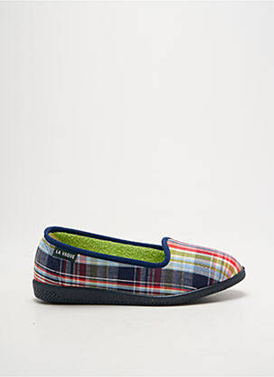Chaussons/pantoufles bout rond talon plat jusqu'à 3cm bleu LA VAGUE femme
