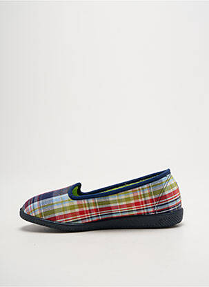 Chaussons/pantoufles bout rond talon plat jusqu'à 3cm bleu LA VAGUE femme