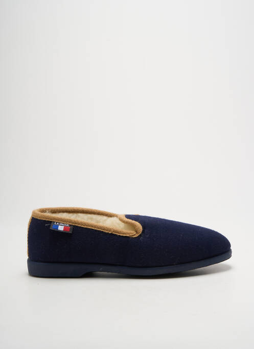 Chaussons/pantoufles bout rond talon plat jusqu'à 3cm bleu LA VAGUE femme