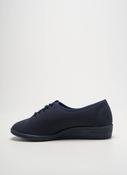 Chaussons/pantoufles fermeture lacets talon plat jusqu'à 3cm bleu LA VAGUE femme