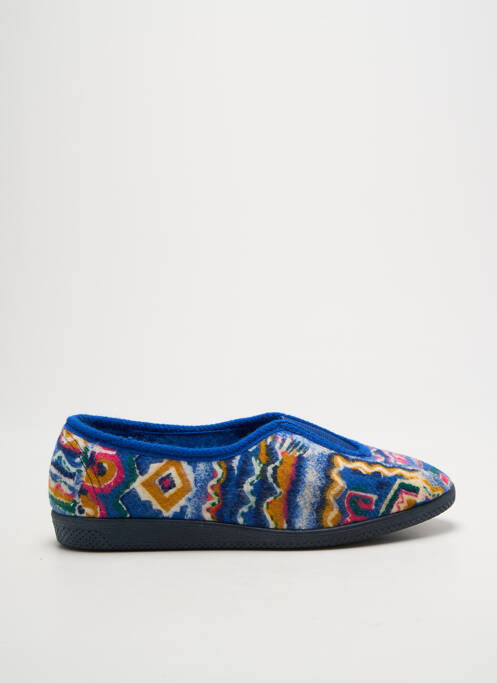 Chaussons/pantoufles impression talon plat jusqu'à 3cm bleu LA VAGUE femme
